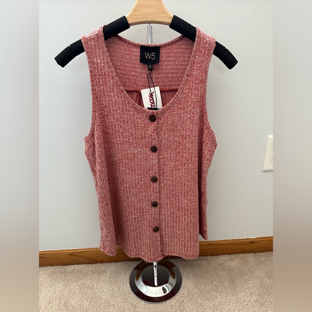 W5 Women's Pink Sleeveless Top, size Medium
